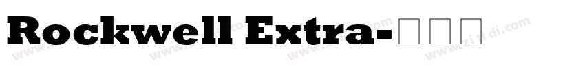 Rockwell Extra字体转换
